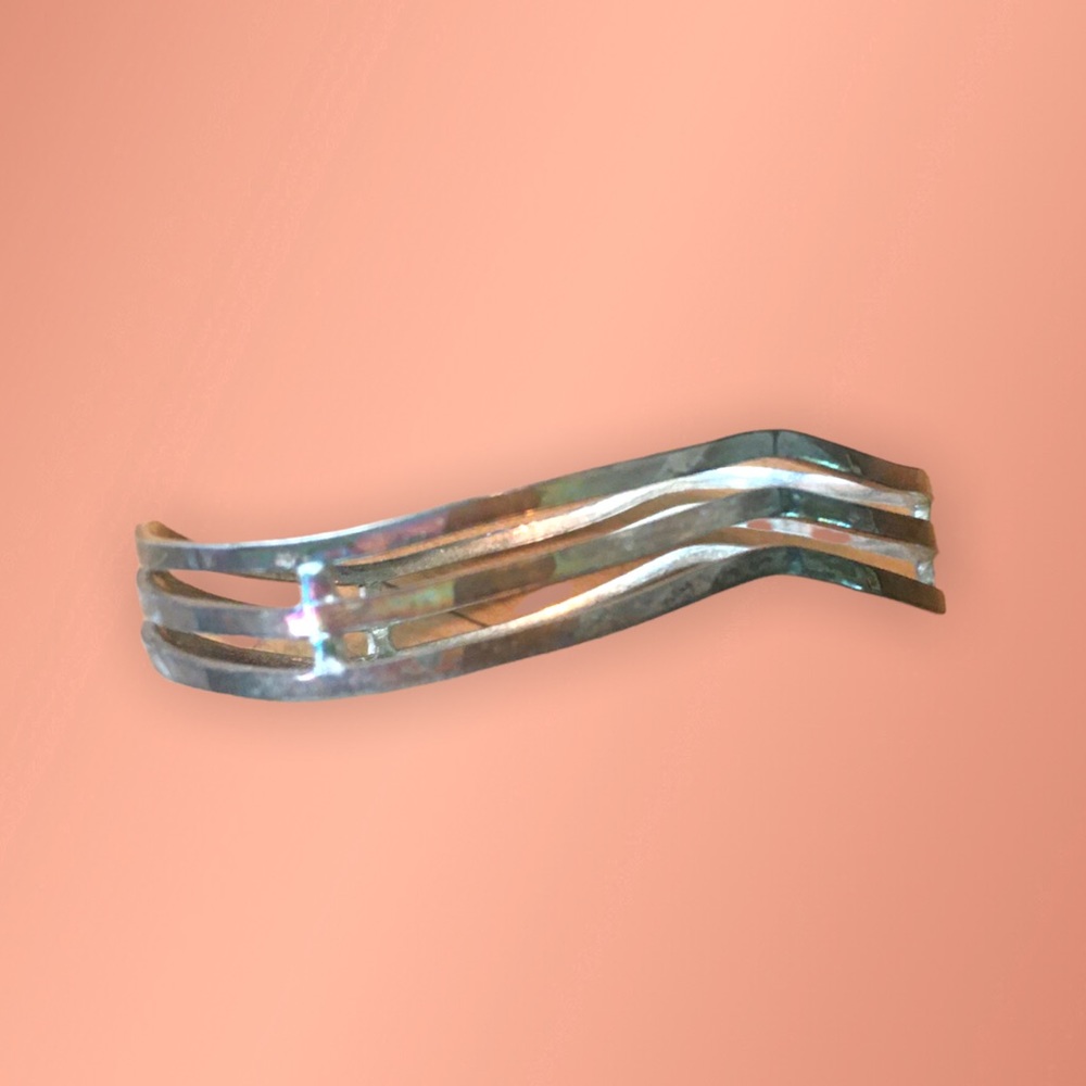 Silver Wave Bangle - image 1